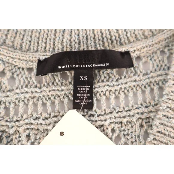 White House Black Market Open Knit V-Neck Sweater‎ Size XS - Picture 4 of 9